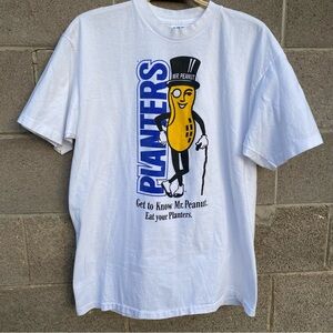 Vintage Mr. Peanut Shirt XL Single Stitch Planters Advertising Front and Back